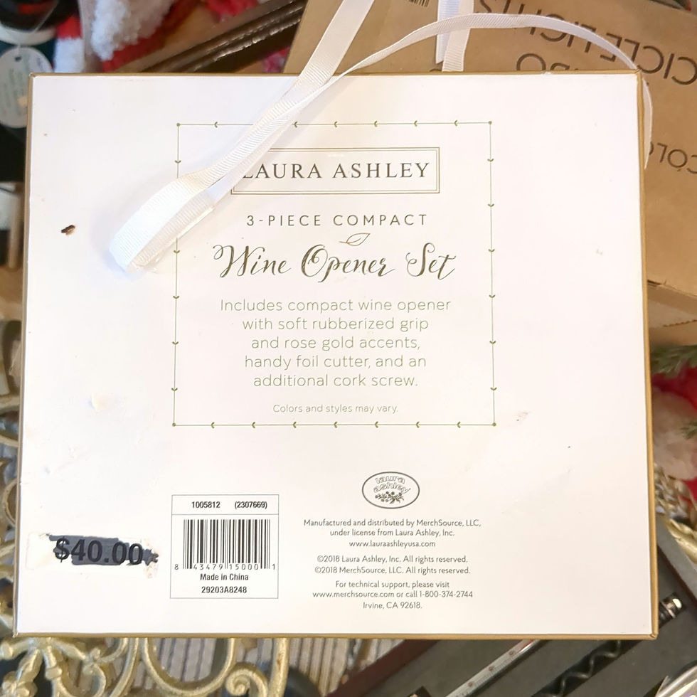 Miniatura: New In Box Laura Ashley Wine Opener 3 Piece Compact Set in Rose Gold Accent 