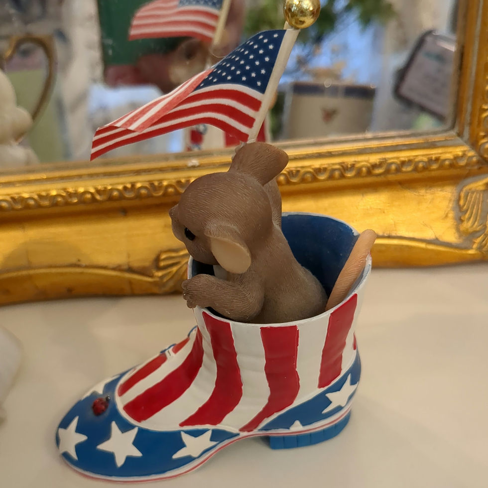 Thumbnail: Charming Tails You're a Patriotic Sole, Fitz and Floyd Collectibles NIB