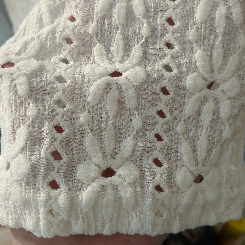 Miniatura: Curvy Gals' Long Sleeve Cream Color Dress Top / Shirt Plus Size 4X