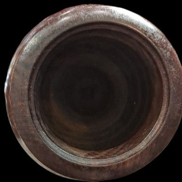 Thumbnail: This mid-century hand-turned decorative urn vessel stands as a timeless treasure