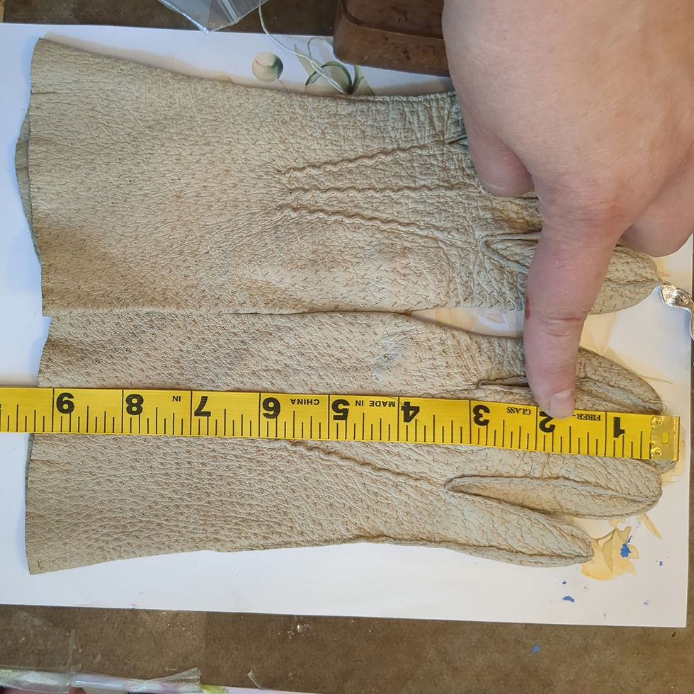 Miniatura: Vintage Soft, Supple Sz 7 Ladies Driving Gloves Ecru Color