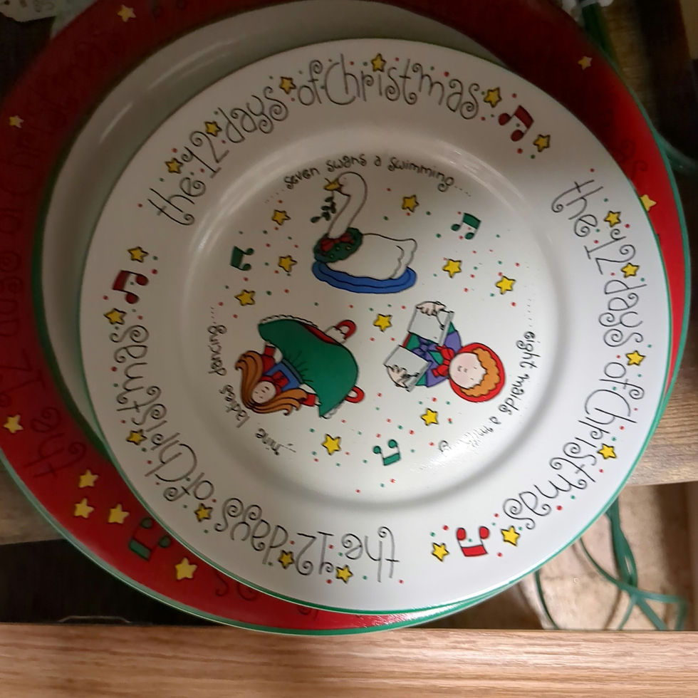 Thumbnail: NIB Set Newcor 12 Merry Days (of Christmas) set (4 ea.) Dinner, Dessert, Mugs