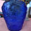 Miniatura: Vintage Cobalt Blue Libby Glass Vase Embossed Sea Shells