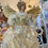 Thumbnail: Beautiful Angel Tree Topper in Gold and Silver Lace w/ Resin Head, Hands & Wings