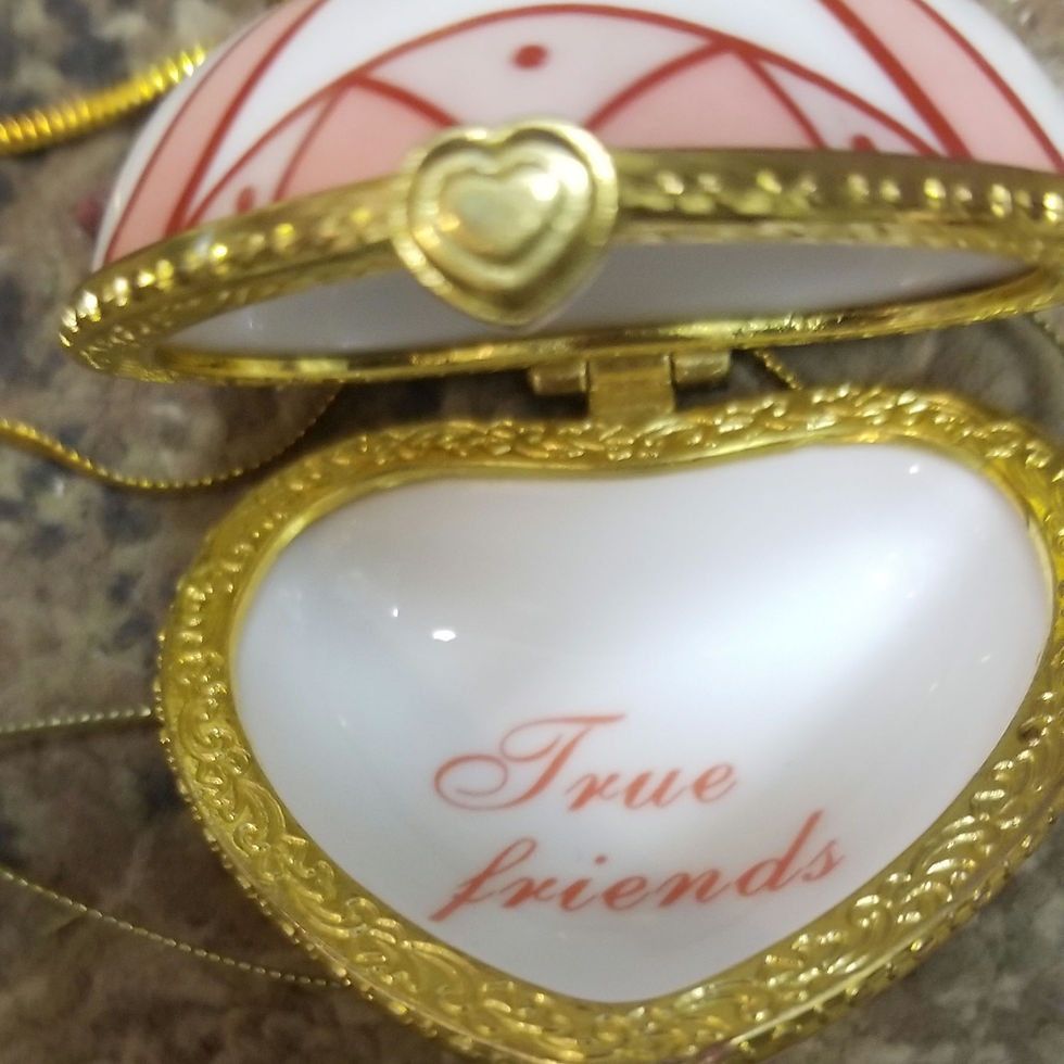 Miniatura:  Valerie Porcelain Heart Enamel Painted Trinket Box / Ornament - Pink