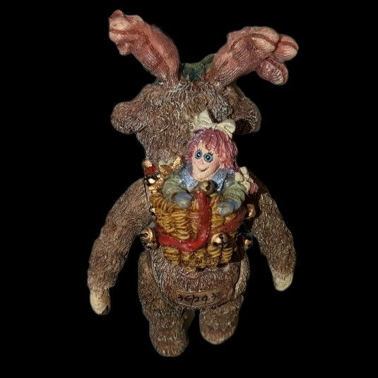 Miniatura: Boyds Bears Ivy Mooselbeary: Vintage Resin Christmas Reindeer Figurine