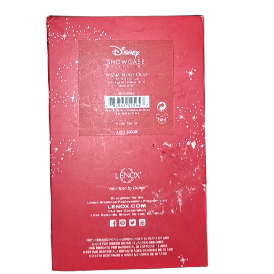 Thumbnail: Lenox Disney Frozen "Warm Hugs" Olaf Porcelain Christmas Ornament (In Box)