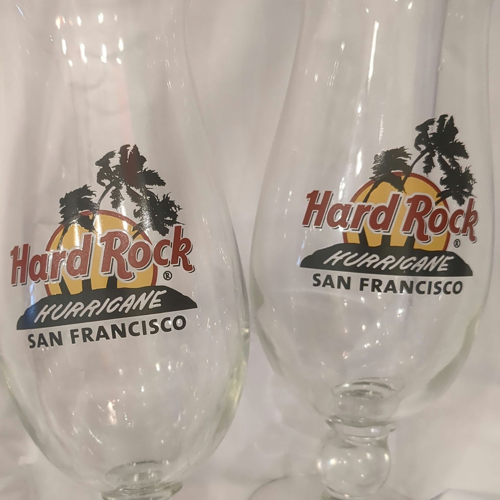 Miniatura: Collectible Hard Rock Cafe San Francisco Hurricane Glasses - Set of 2