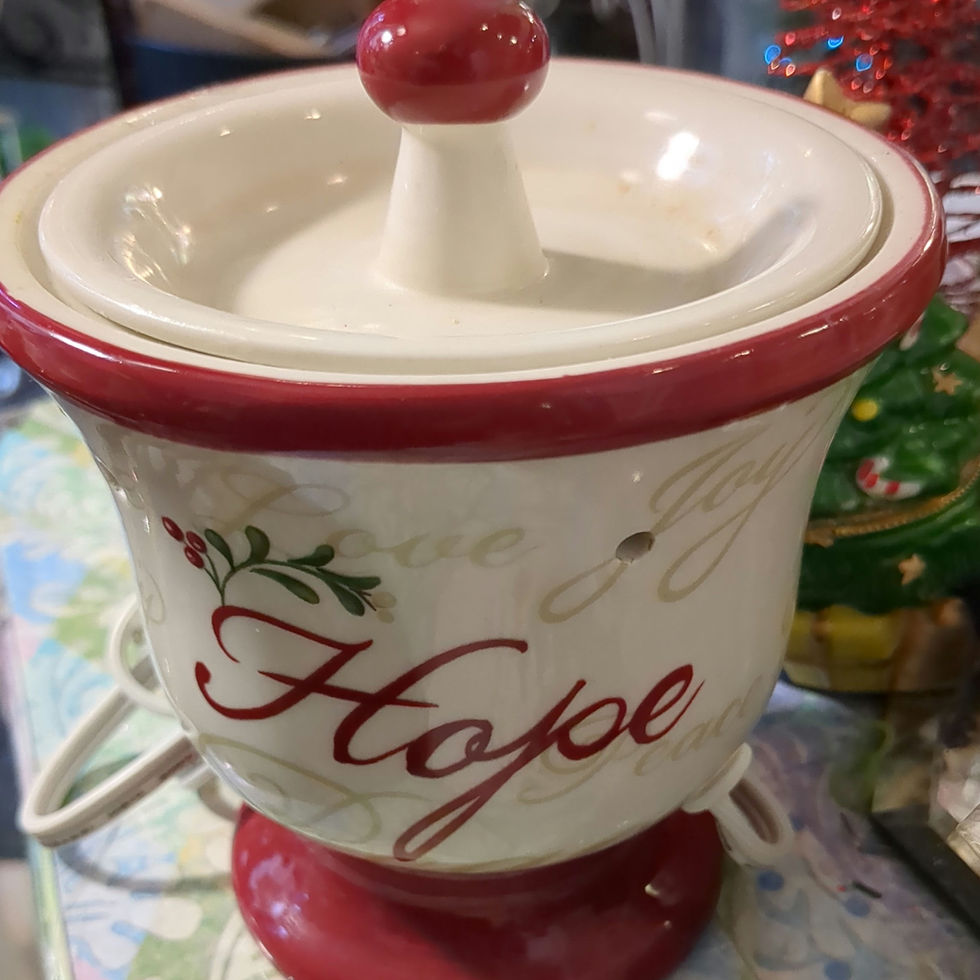 Thumbnail: Holiday Ceramic Electric Wax Warmer - Peace Joy Hope Festive Christmas Decor