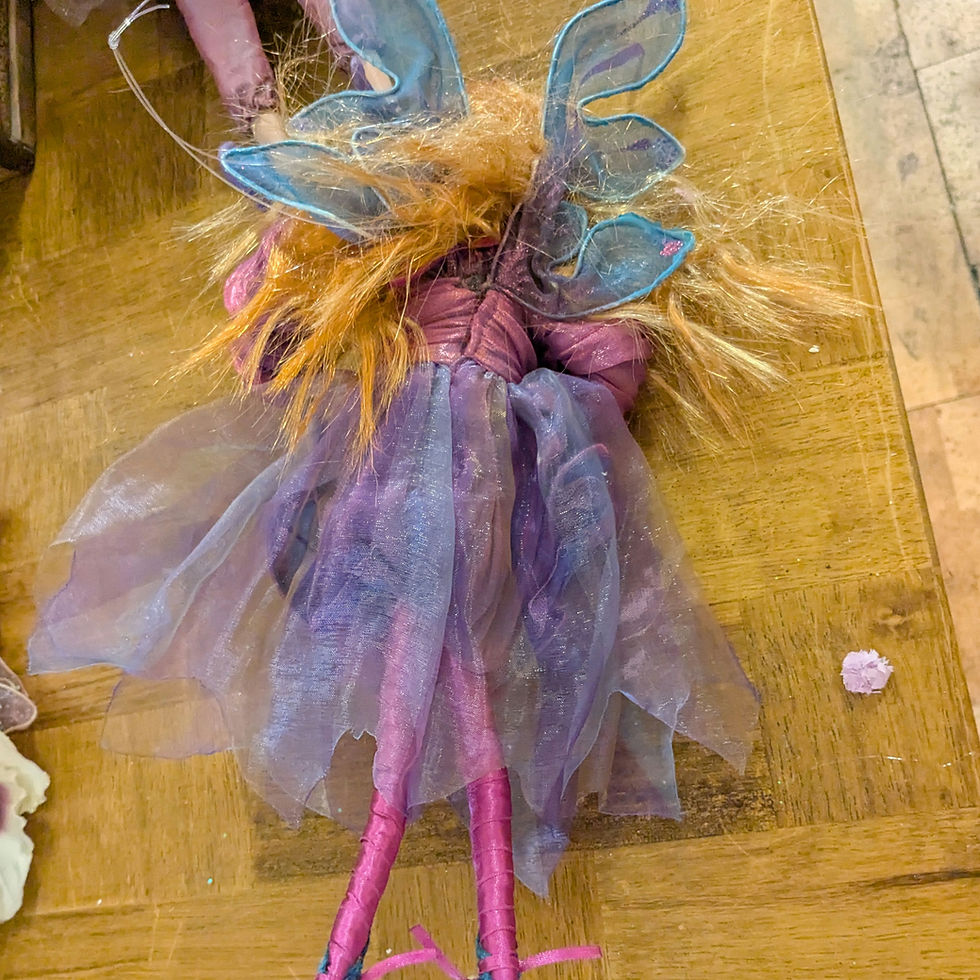 Miniatura: Enchanting 14" Winged Iridescent Purple Fairy - Perfect for Fairy Collectors