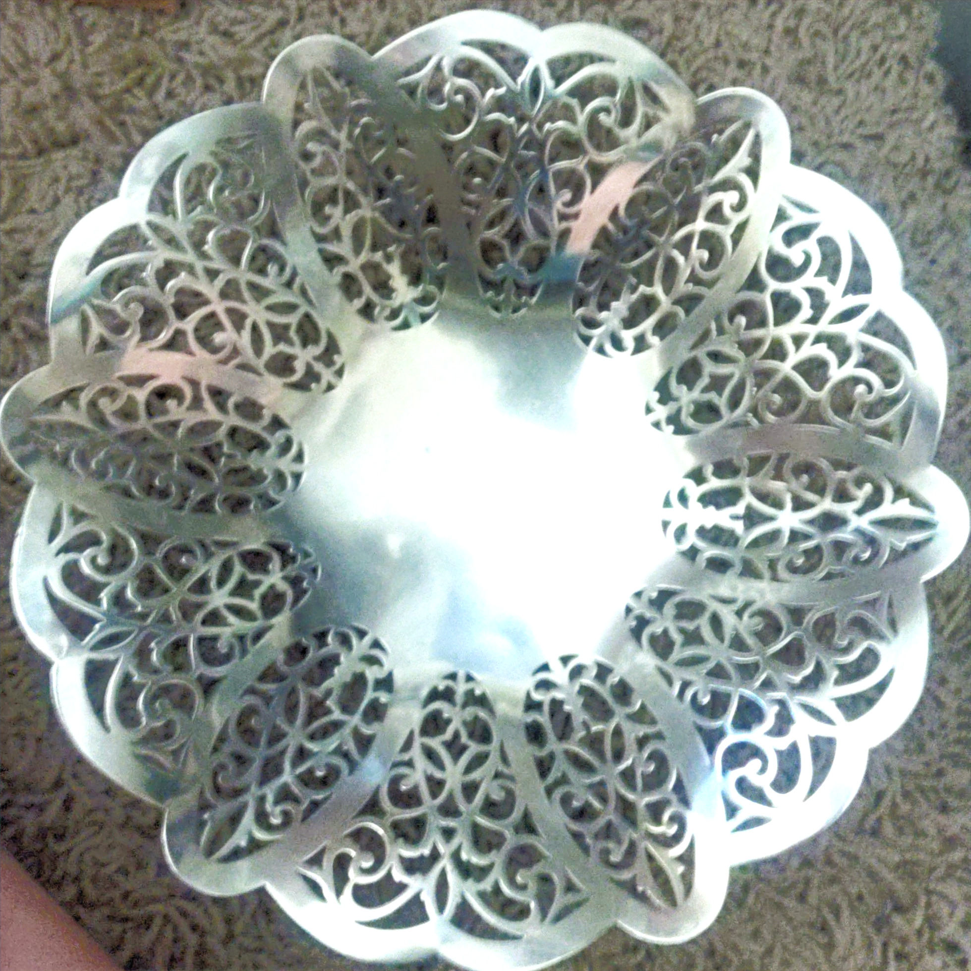 Vtg Lovelace International Silver Co No 3016 Silver Plated Candy Dish Bowl 8”