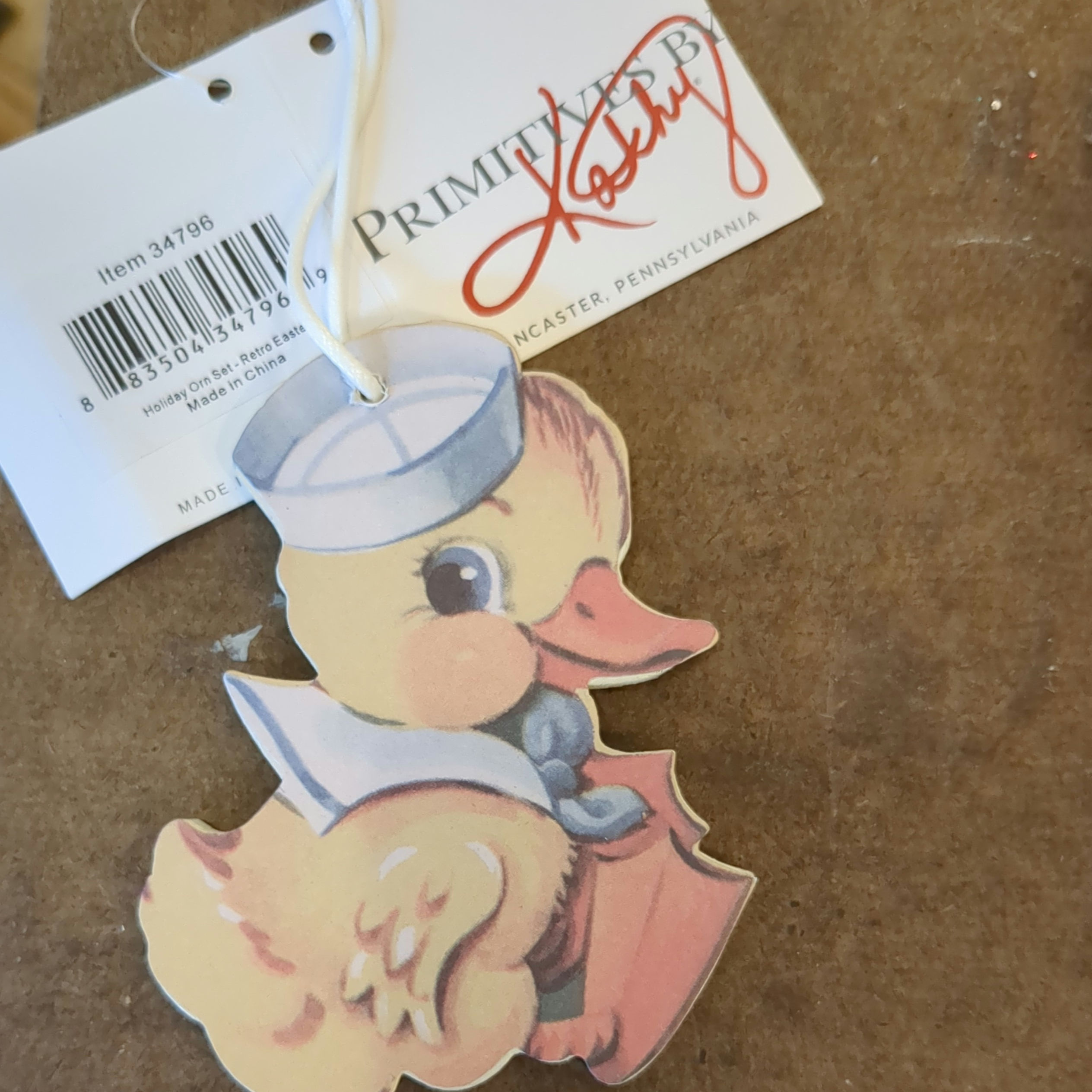 Retro Easter Ornament / Magnet by Kathy's Primatives, Duck NWT