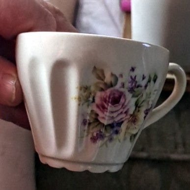 Miniatura: Lily Creek 1990s Country Garden Porcelain Tea Set - Pastel Pink Floral
