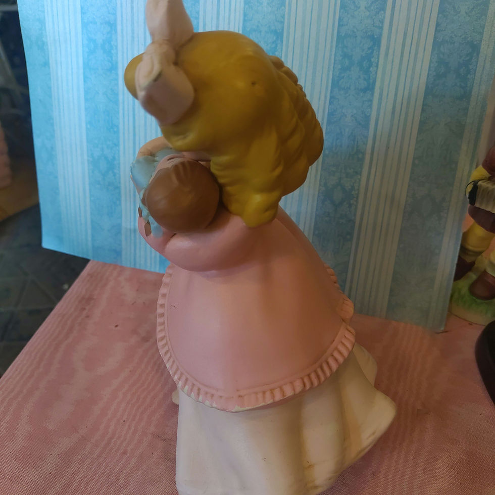 Thumbnail: Vintage Ceramic Girl Holding Baby Girl, Atlantic Mold