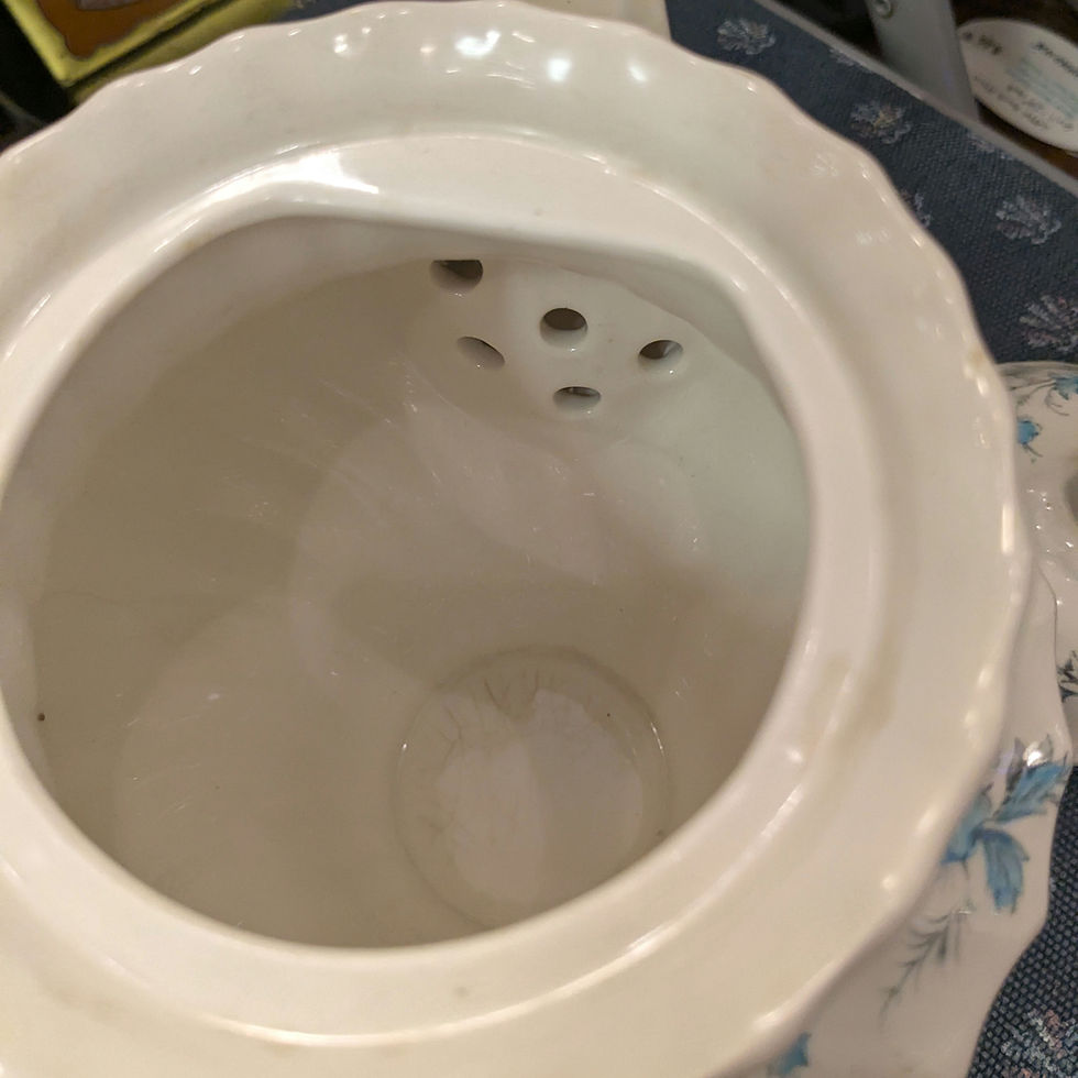 Thumbnail: Vintage Myott Staffordshire England "Forget-Me-Not"  Teapot *chip at spout