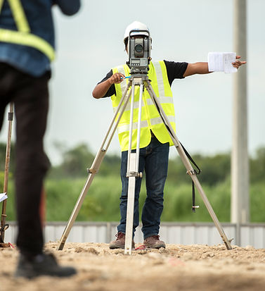 survey engineer in construction site
