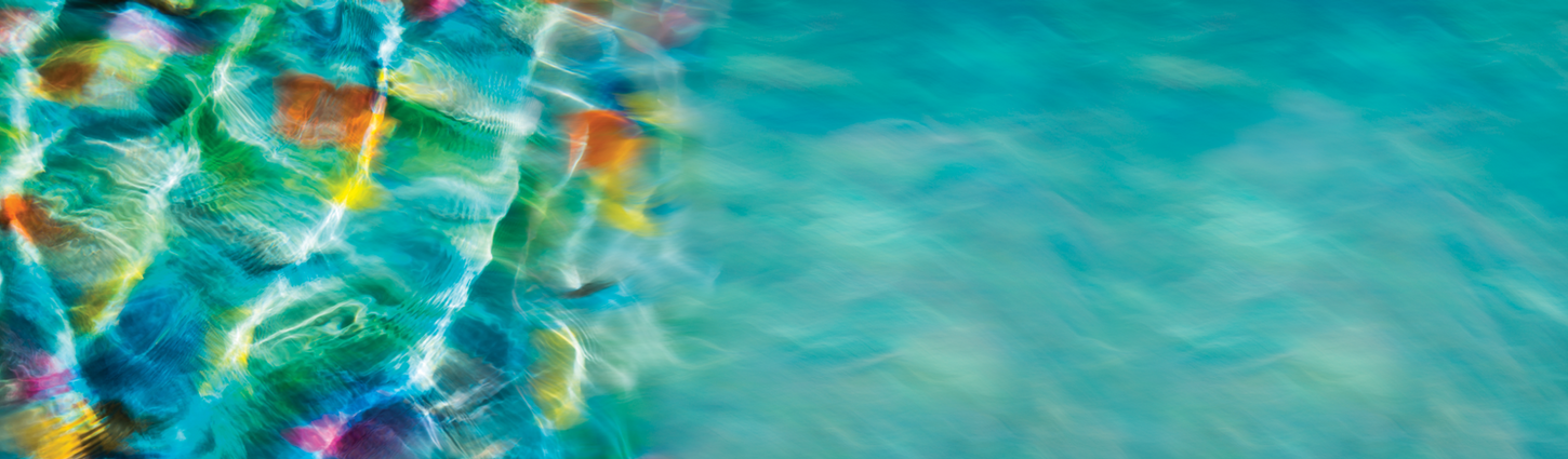 colorful abstract water fades to blue 