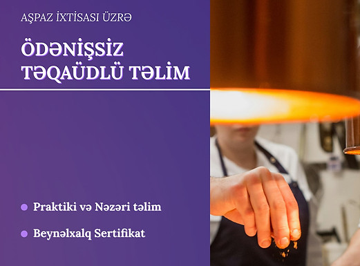 Bakıda ödənişsiz aşpaz təlimi