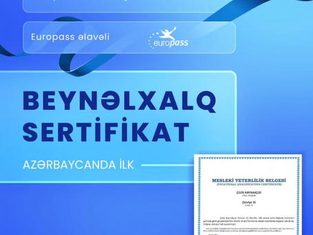 Beynəlxalq SERTİFİKAT                            artıq Azərbaycanda!
