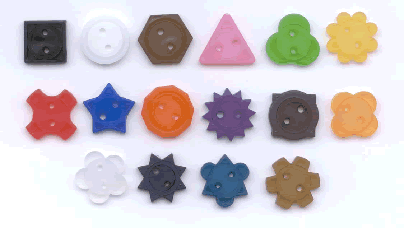 16 tactile coloured buttons