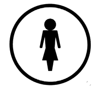 Female symbol (black), within a circle