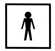 Male symbol in a square