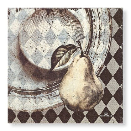 Manor Road Pear & Plate Napkins - Luncheon
