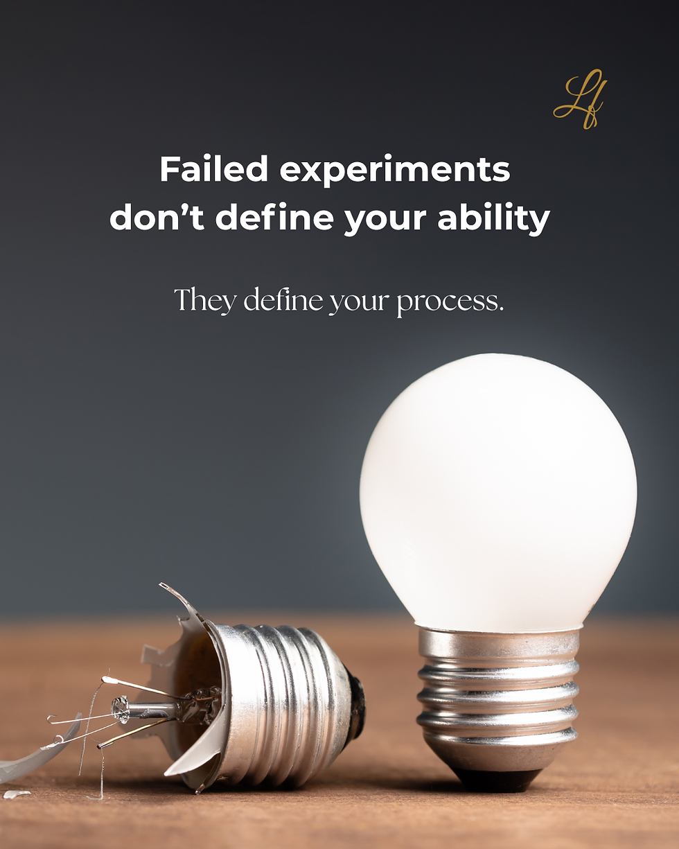 Failed Experiments ≠ Failed Researcher