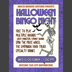 Halloween Bingo Night inforgraphic