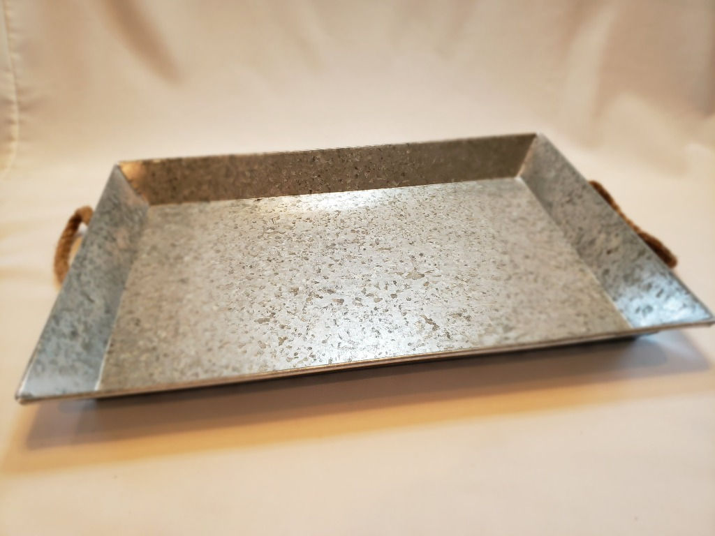 Galvanized Serving Tray 19" x 13"