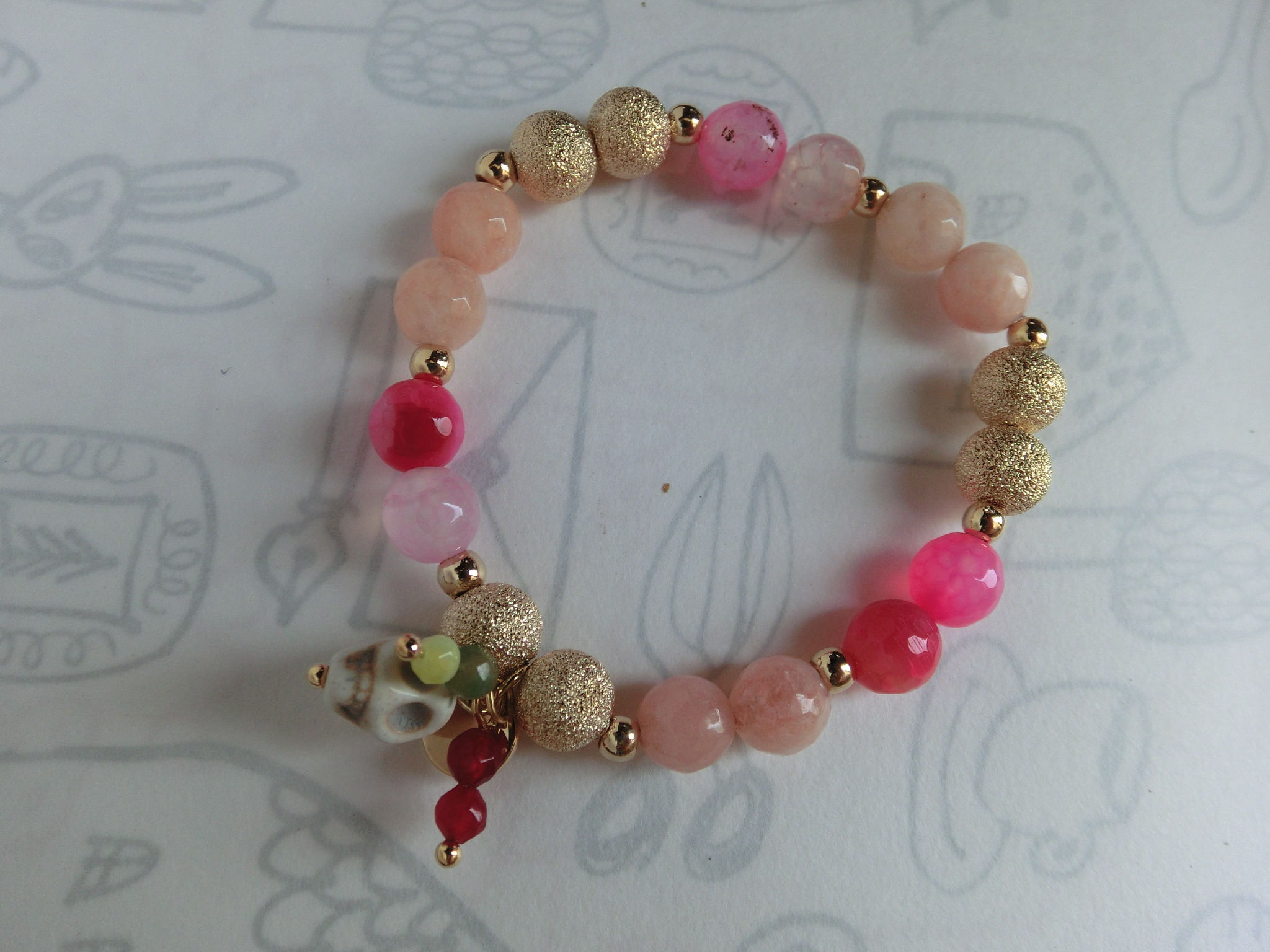 ＭＩＸピンクグラデブレス　mix pink bracelet