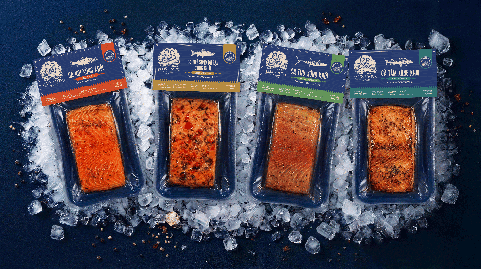 Felix & Son's Fish Smokery brand identity visual 3