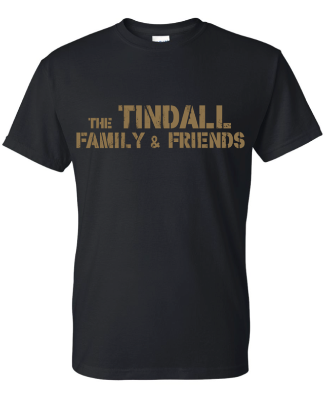 Black Shirt Gold Words