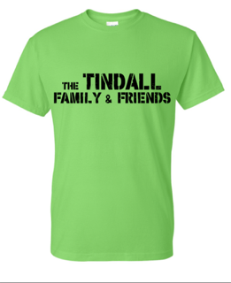 Green Shirt Black Words