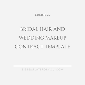 Bridal Hair and Wedding Makeup Contract Template