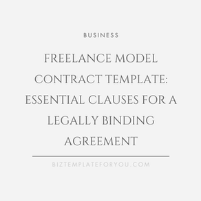 freelance model contract template