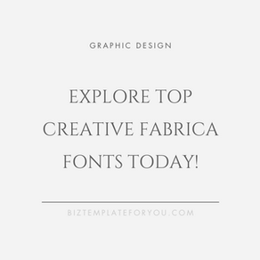 Explore Top Creative Fabrica Fonts Today!