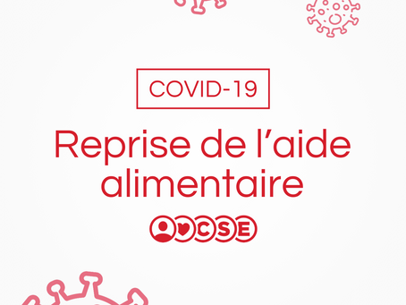 Reprise de l'aide alimentaire