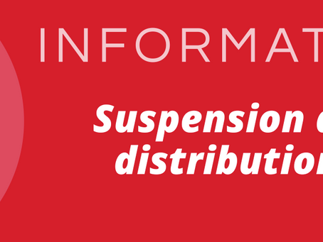Suspension des distributions