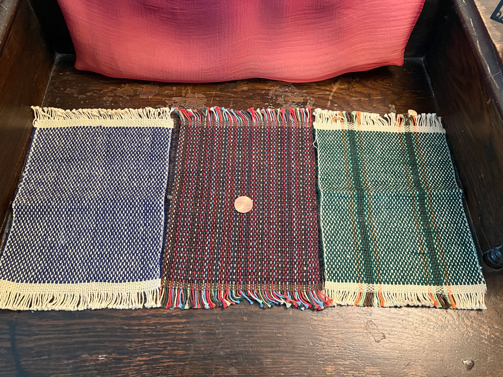 3 woven rugs