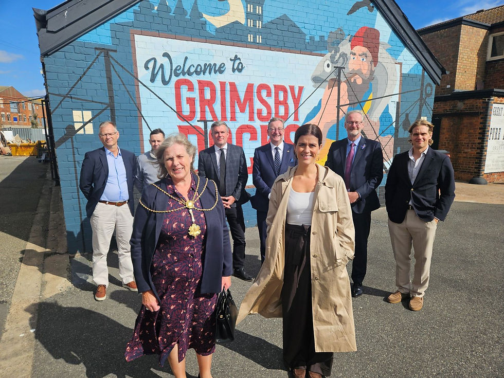 The Ambassador met Mayor of North East Lincolnshire, Cllr Marian Boyd, at Alfred Enderby Ltd, following her tour of Grimsby Fish Market.