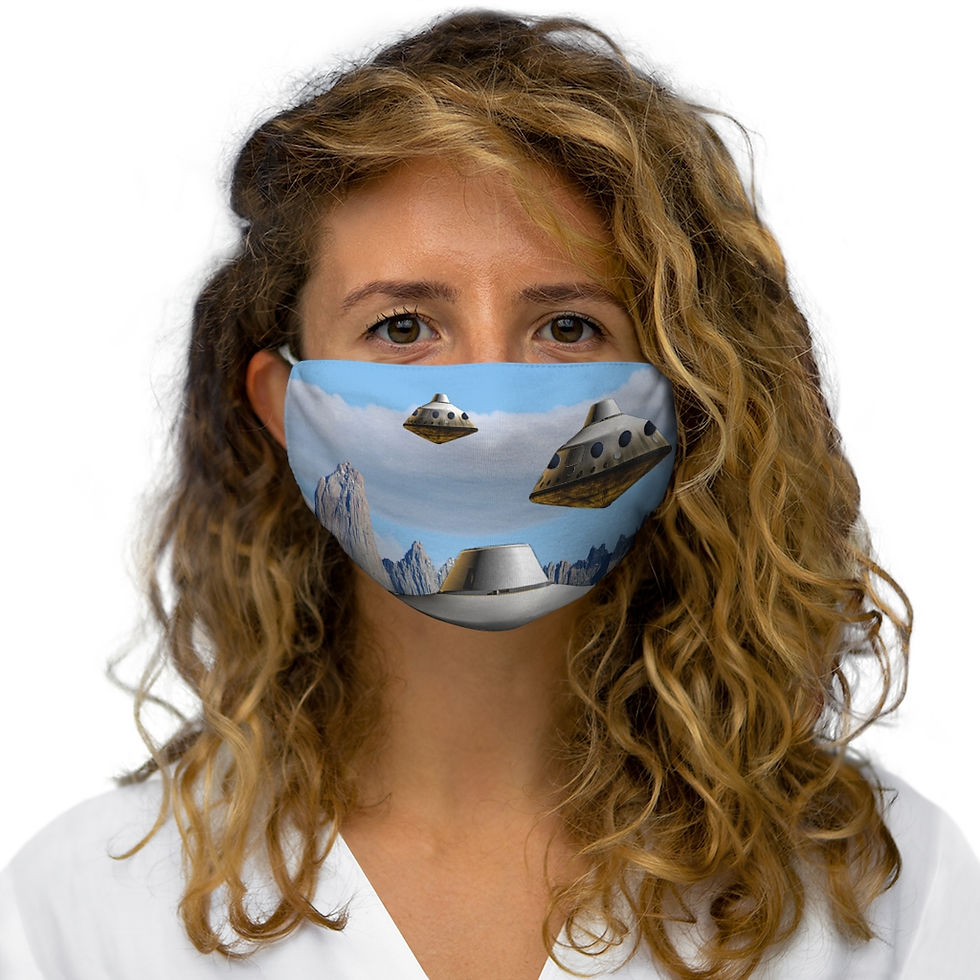 Thumbnail: Alien Visit -  Snug-Fit Polyester Face Mask