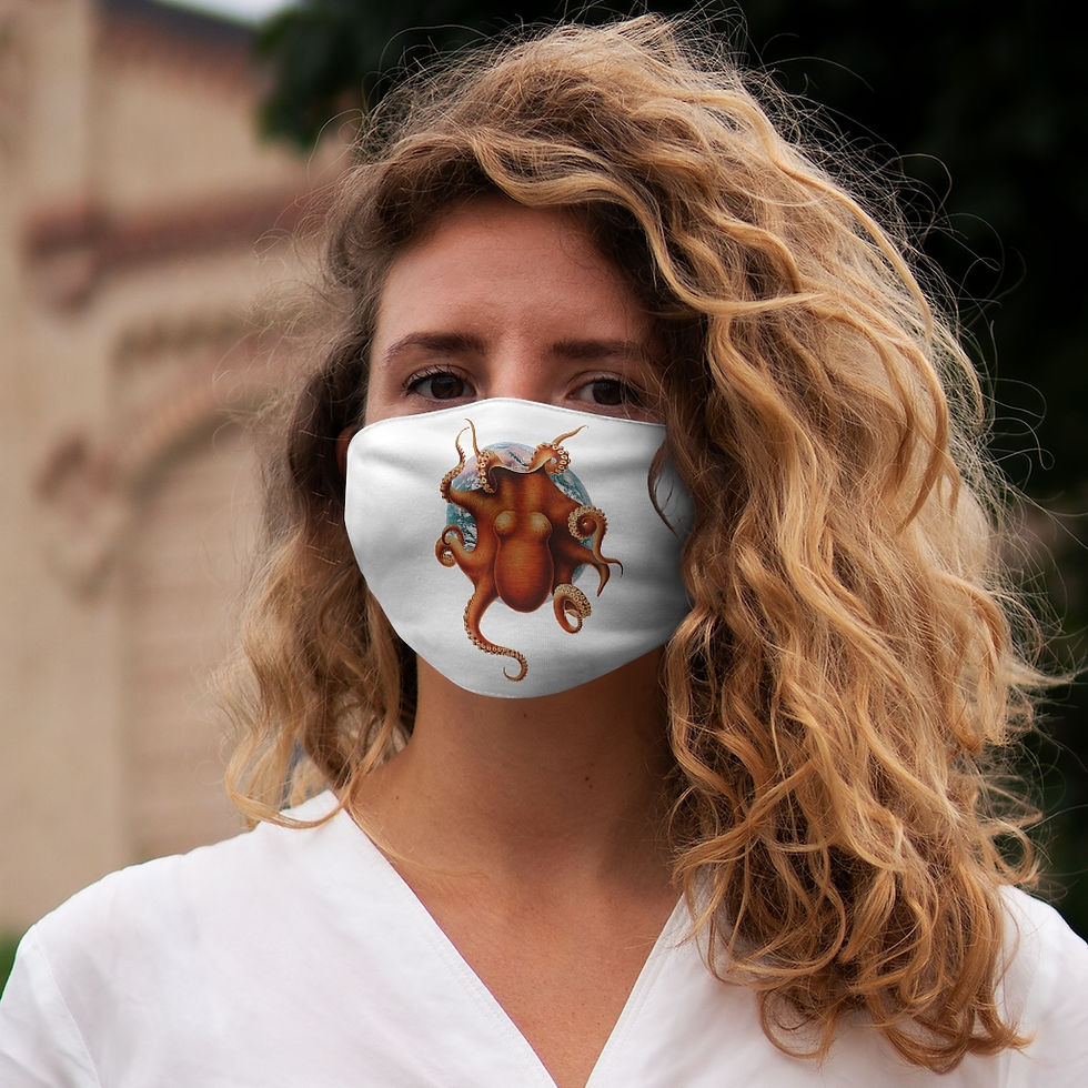 Thumbnail: Octopus Earth Hug - Snug-Fit Polyester Face Mask