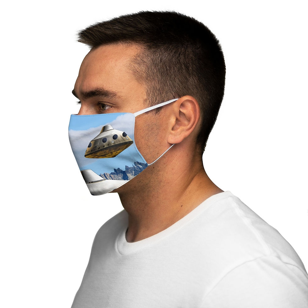 Thumbnail: Alien Visit -  Snug-Fit Polyester Face Mask