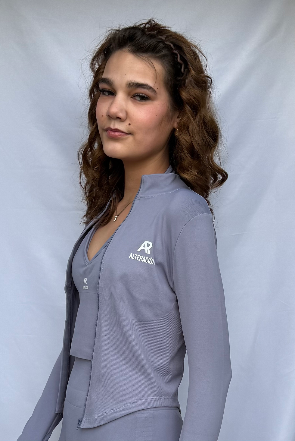 Thumbnail: Azul Blue Seamless Full Zip Jacket