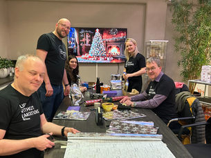 Jólagleði á skrifstofu Samhjálpar