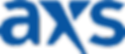 the logotype of AXS in letters with an abstracted X that looks like searchlights