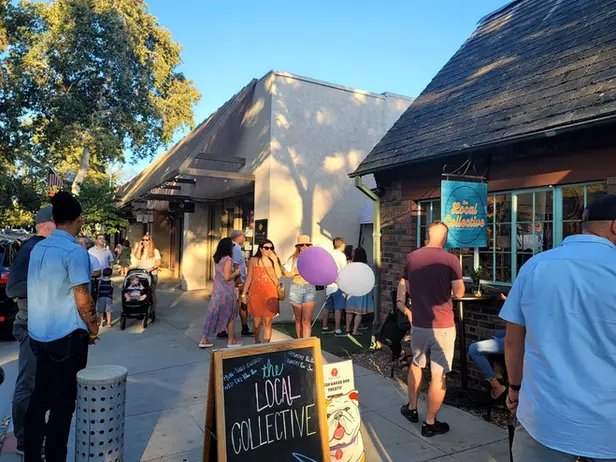 Outdoor gathering at The Local Collective