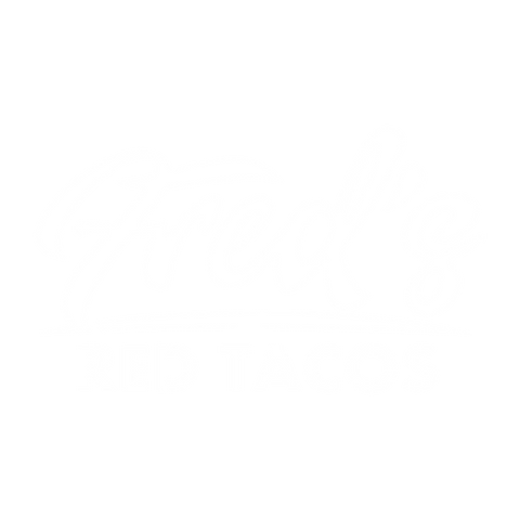 Fred's Red Tacos logo in white