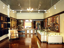 Pomona Arts Colony gallery interior showcasing artwork and displays